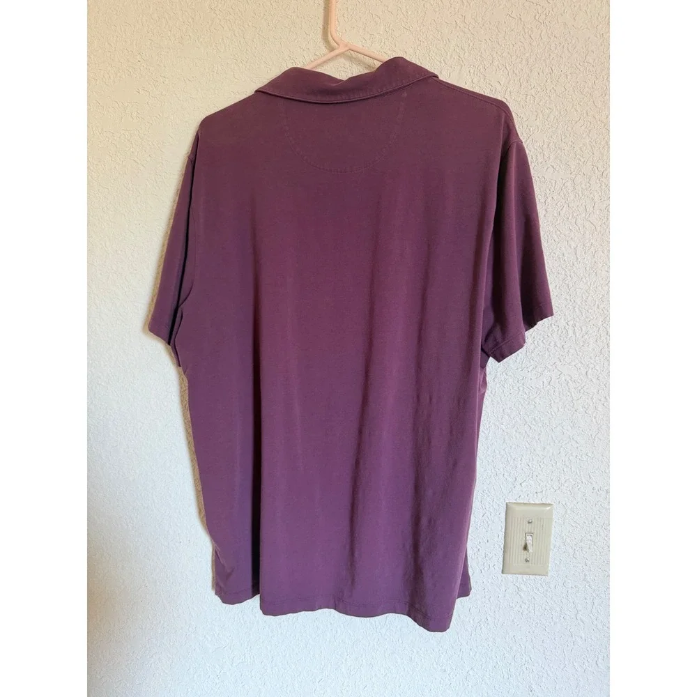 Michael Kors Mens XL‎ Purple Stretch Pima Cotton Short Sleeve Polo Shirt